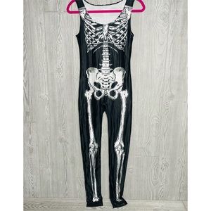 Skelton cat suit bones Halloween costume dress up cosplay medium